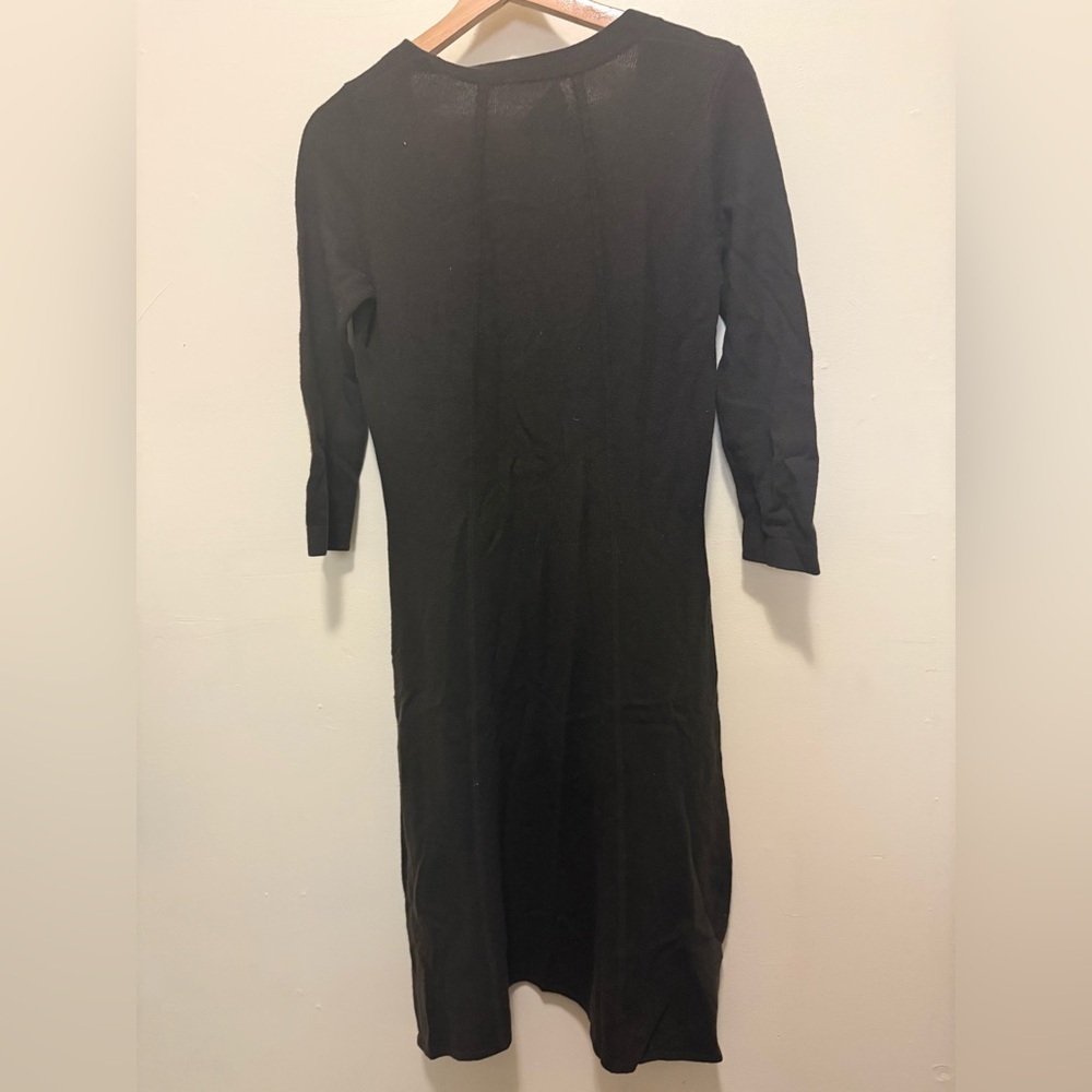 Neiman Marcus Brown 3/4 Sleeve 100% Cashmere Dress Sz Small - Picture 5 of 7